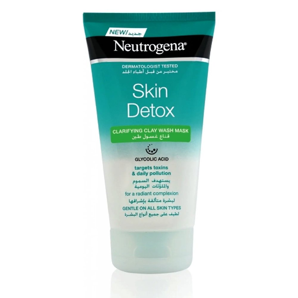 ماسک و شوینده سم زدای صورت اسکین دیتوکس نیتروژنا نوتروژینا فرانسه Neutrogena Skin Detox Clarifying Clay Wash Mask 150ml ماسک و شوینده سم زدای صورت اسکین دیتوکس نیتروژنا نوتروژینا فرانسه Neutrogena Skin Detox Clarifying Clay Wash Mask 150ml - تصویر 1