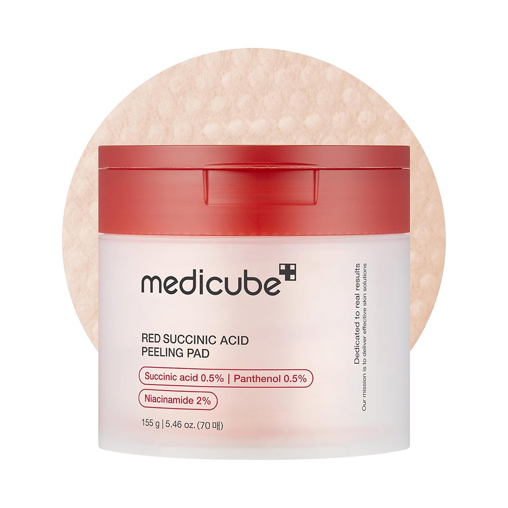 پد تونر ضد جوش و لایه بردار سوکسینیک اسید مدی کیوب Medicube Red Succinic Acid Peeling Pad پد تونر ضد جوش و لایه بردار سوکسینیک اسید مدی کیوب Medicube Red Succinic Acid Peeling Pad - تصویر 1