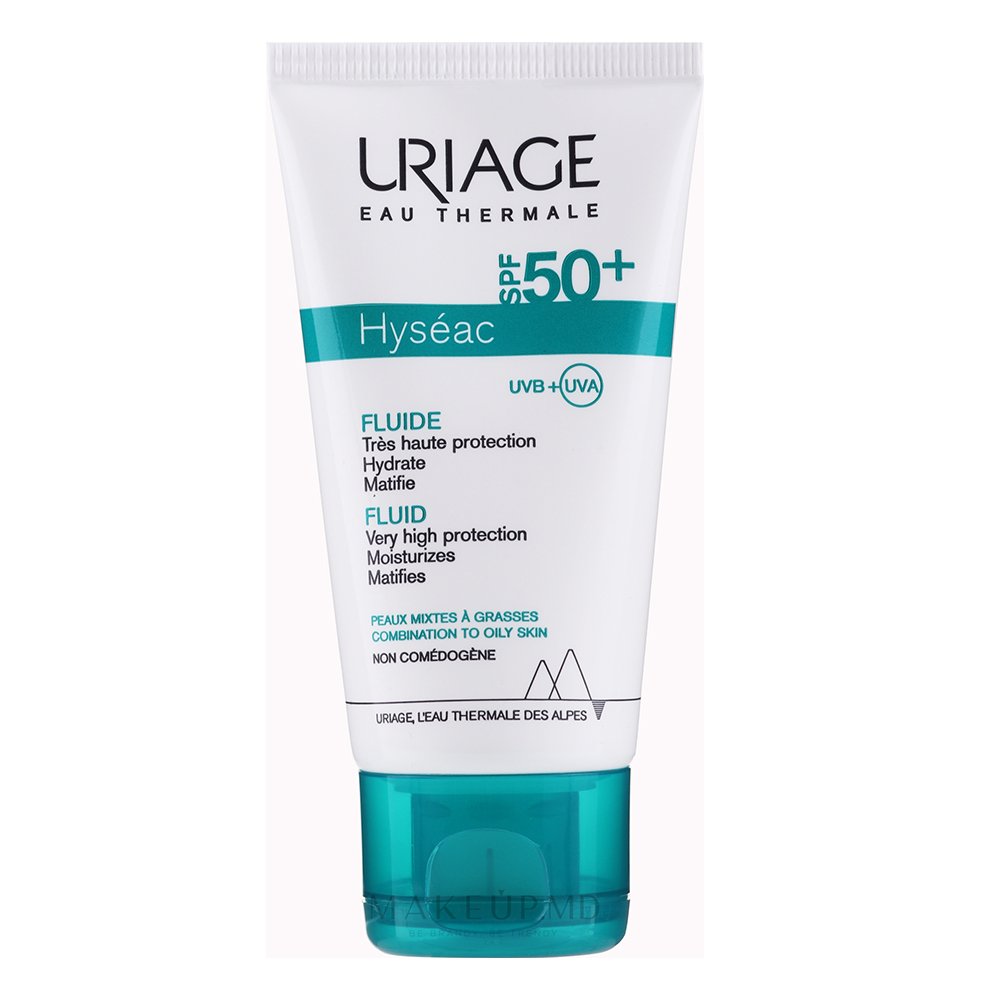 کرم ضدافتاب هیسه آک اوریاژ برای پوست های چرب و مختلط Uriage Hyseac Fluide Face sunscreen SPF50 for Oily to Combination Skin 50ml کرم ضدافتاب هیسه آک اوریاژ برای پوست های چرب و مختلط Uriage Hyseac Fluide Face sunscreen SPF50 for Oily to Combination Skin 50ml - تصویر 1