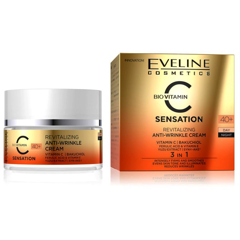کرم روز و شب ضد چروک ویتامین C اولاین بالای 40 سال Eveline Bio vitamin C Sensation 40+ Revitalizing Anti-Wrinkle Cream کرم روز و شب ضد چروک ویتامین C اولاین بالای 40 سال Eveline Bio vitamin C Sensation 40+ Revitalizing Anti-Wrinkle Cream - تصویر 1