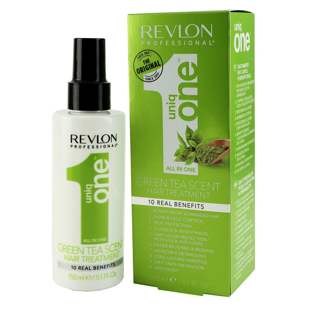 اسپری موی 10 کاره رولون یونیک وان رایحه چای سبز REVLON PROFESSIONAL UNIQ ONE ALL IN ONE GREEN TEA SCENT 150ml اسپری موی 10 کاره رولون یونیک وان رایحه چای سبز REVLON PROFESSIONAL UNIQ ONE ALL IN ONE GREEN TEA SCENT 150ml - تصویر 1