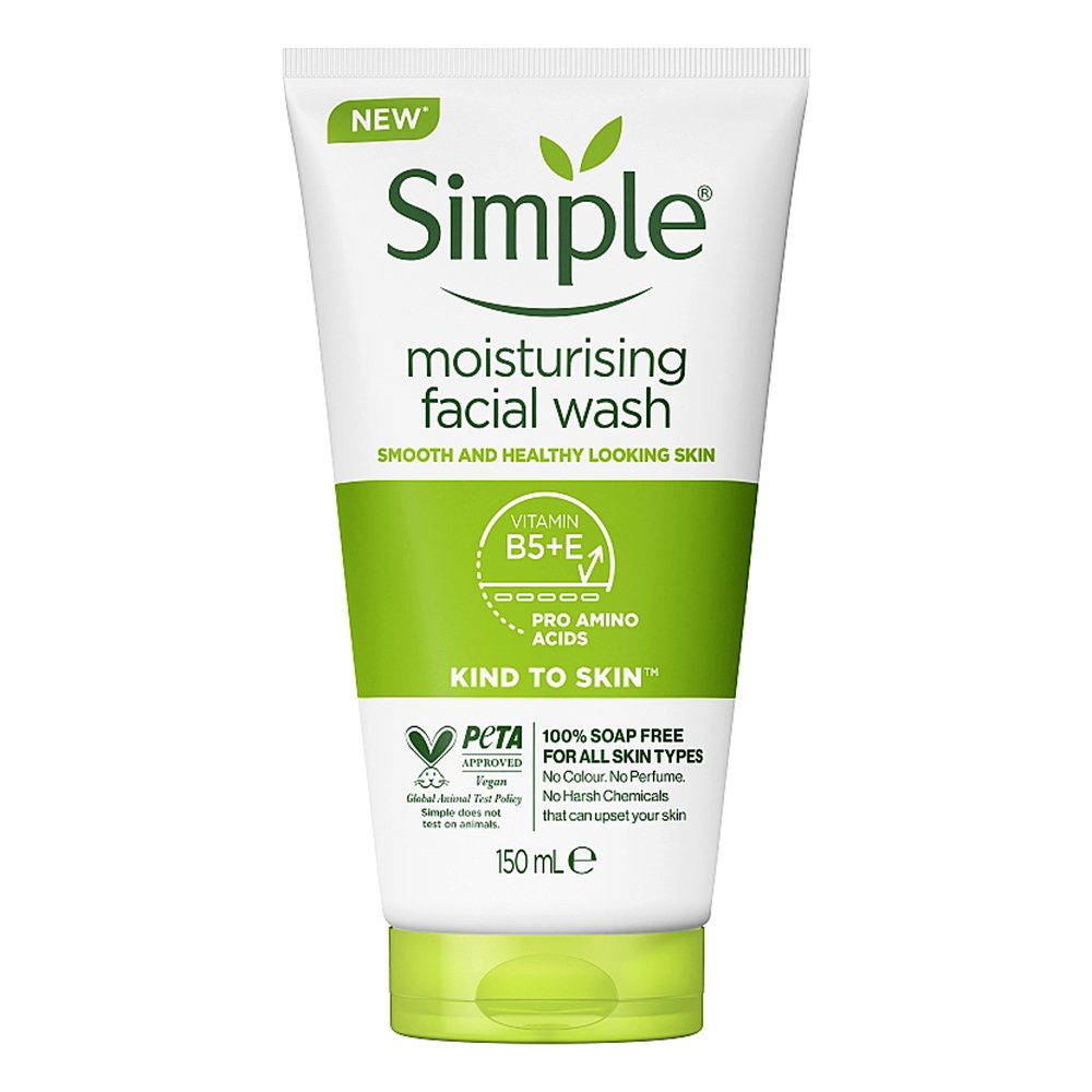 ژل شستشوی مرطوب کننده صورت سیمپل کایند تو اسکین Simple Moisturizer Facial Wash Smooth And Healthy Looking Skin 150ml ژل شستشوی مرطوب کننده صورت سیمپل کایند تو اسکین Simple Moisturizer Facial Wash Smooth And Healthy Looking Skin 150ml - تصویر 1