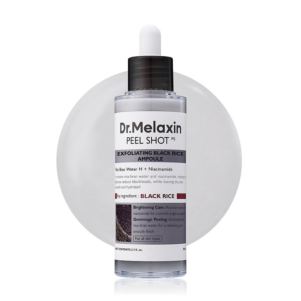 سرم پیل شات برنج سیاه دکتر ملاکسین روشن کننده، لایه بردار و کنترل منافذ پوست Dr.Melaxin Peel Shot Exfoliant Black Rice Peeling Ampoule سرم پیل شات برنج سیاه دکتر ملاکسین روشن کننده، لایه بردار و کنترل منافذ پوست Dr.Melaxin Peel Shot Exfoliant Black Rice Peeling Ampoule - تصویر 1