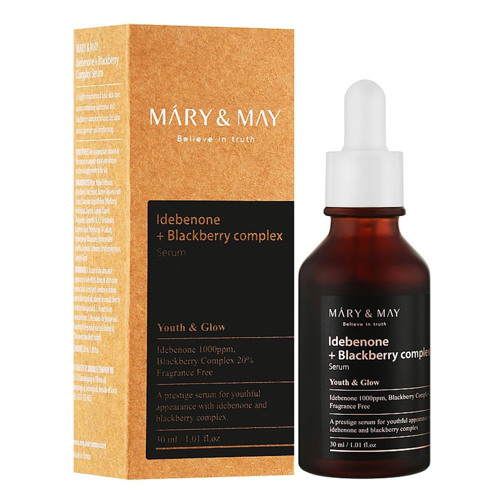 سرم روشن کننده و جوانساز ایدبنون و بلک بری مری اند می MARY & MAY Idebenone + Blackberry Complex Serum سرم روشن کننده و جوانساز ایدبنون و بلک بری مری اند می MARY & MAY Idebenone + Blackberry Complex Serum - تصویر 1