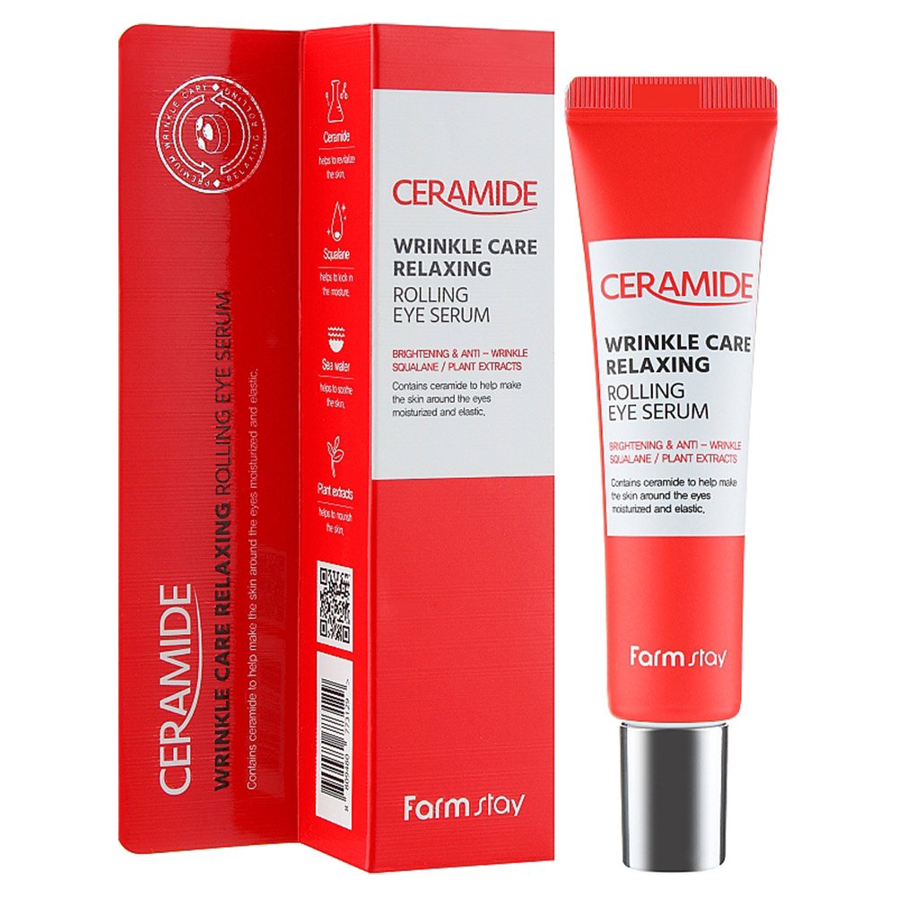 سرم ضد چروک و روشن کننده دور چشم رولی سرامید فارم استی Farm Stay Ceramide Wrinkle Care Relaxing Rolling Eye Serum 25ml سرم ضد چروک و روشن کننده دور چشم رولی سرامید فارم استی Farm Stay Ceramide Wrinkle Care Relaxing Rolling Eye Serum 25ml - تصویر 1