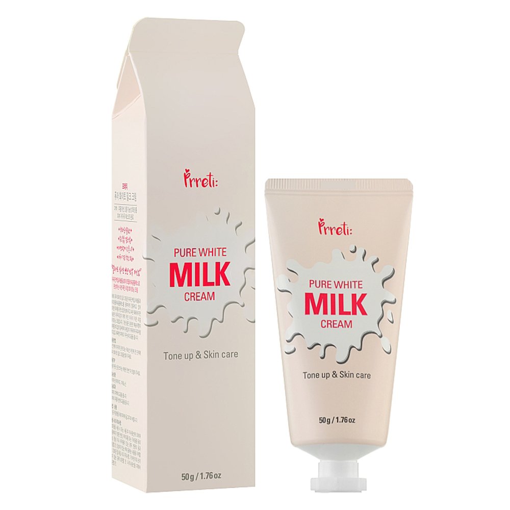 کرم شیر روشن کننده تون آپ پرتی Prreti Pure White Milk Cream 50g کرم شیر روشن کننده تون آپ پرتی Prreti Pure White Milk Cream 50g - تصویر 1