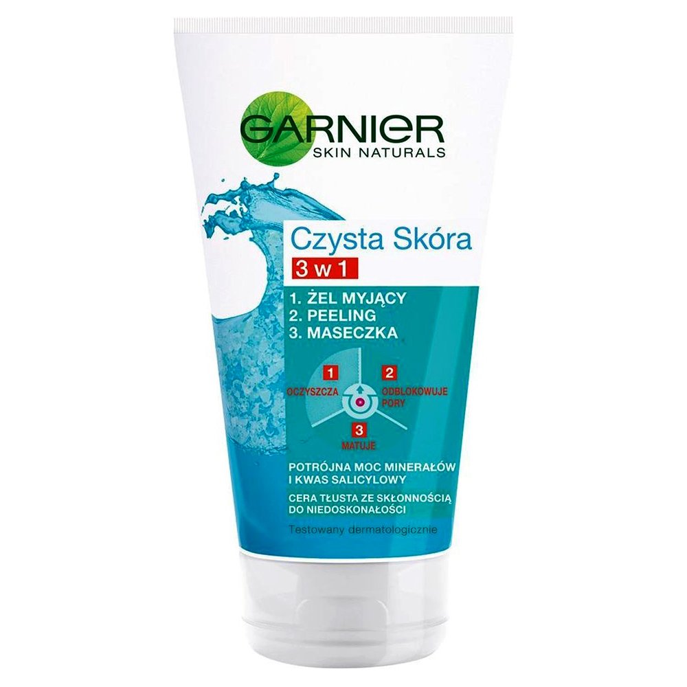 ژل شست و شوی لایه بردار مدل Czysta Skóra 3 in 1 پوست چرب گارنیر گارنیه Garnier Czysta Skóra 3 in 1 washing gel peeling mask 150ml ژل شست و شوی لایه بردار مدل Czysta Skóra 3 in 1 پوست چرب گارنیر گارنیه Garnier Czysta Skóra 3 in 1 washing gel peeling mask 150ml - تصویر 1