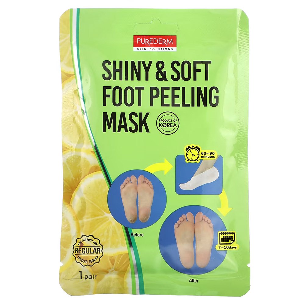 ماسک لایه بردار و نرم کننده پا پیوردرم Purederm Shiny & Soft Foot Peeling Mask Set ماسک لایه بردار و نرم کننده پا پیوردرم Purederm Shiny & Soft Foot Peeling Mask Set - تصویر 1