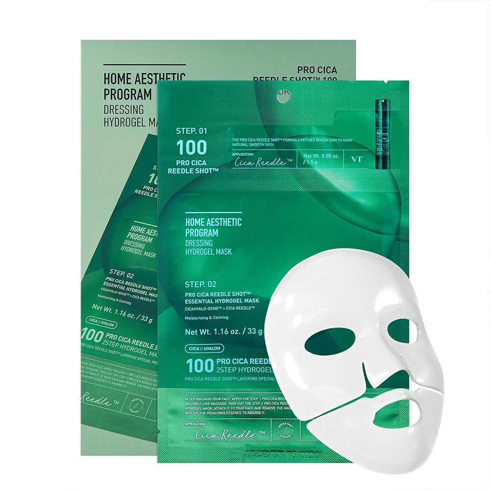 هیدروژل ماسک دو مرحله ای پروسیکا ریدل شات 100 وی تی کازمتیک VT Cosmetics Pro Cica Reedle Shot 100 2Step Hydrogel Mask هیدروژل ماسک دو مرحله ای پروسیکا ریدل شات 100 وی تی کازمتیک VT Cosmetics Pro Cica Reedle Shot 100 2Step Hydrogel Mask - تصویر 1