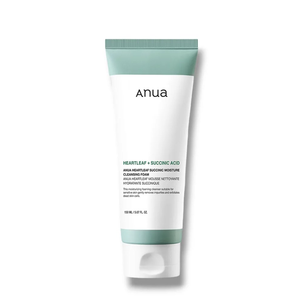 فوم شستشوی سوکسینیک اسید آنوا مرطوب کننده و تسکین دهنده Anua Heartleaf Succinic Moisture Cleansing Foam فوم شستشوی سوکسینیک اسید آنوا مرطوب کننده و تسکین دهنده Anua Heartleaf Succinic Moisture Cleansing Foam - تصویر 1