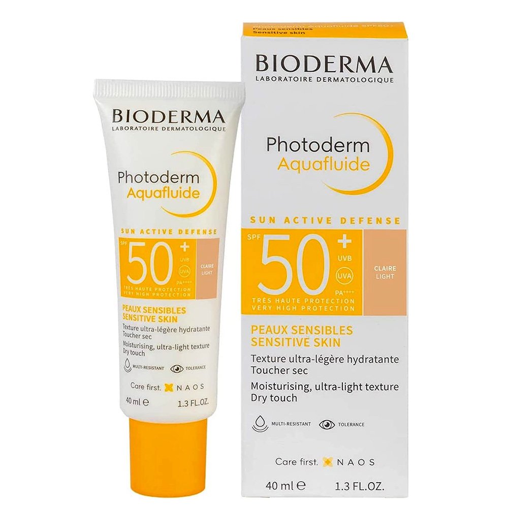 ضد آفتاب بایودرما فتودرم آکوافلویید SPF50 رنگی لایت Bioderma Photoderm Aquafluide Sunscreen SPF 50+ Claire Light Sun Active Defense 40ml ضد آفتاب بایودرما فتودرم آکوافلویید SPF50 رنگی لایت Bioderma Photoderm Aquafluide Sunscreen SPF 50+ Claire Light Sun Active Defense 40ml - تصویر 1