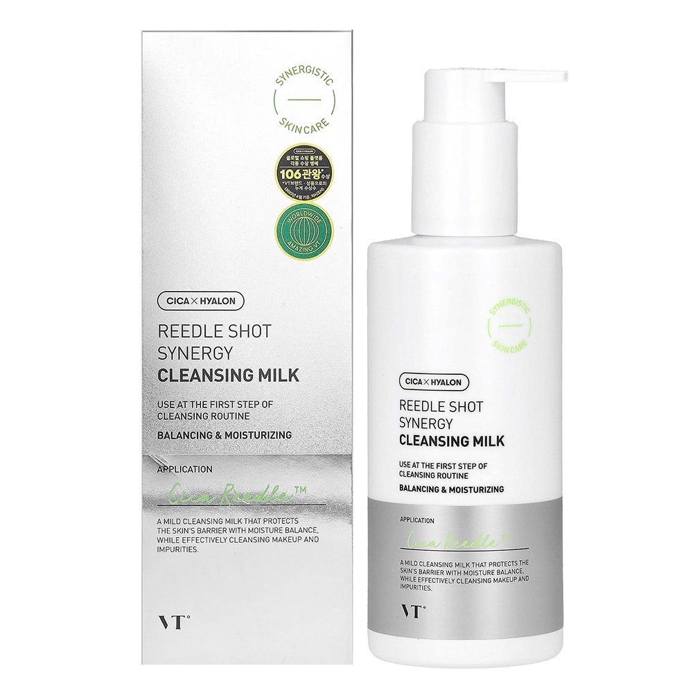 شوینده کرمی مرطوب کننده و ترمیم کننده ریدل شات وی تی کازمتیک VT Cosmetics Reedle Shot Synergy Cleansing Milk شوینده کرمی مرطوب کننده و ترمیم کننده ریدل شات وی تی کازمتیک VT Cosmetics Reedle Shot Synergy Cleansing Milk - تصویر 1