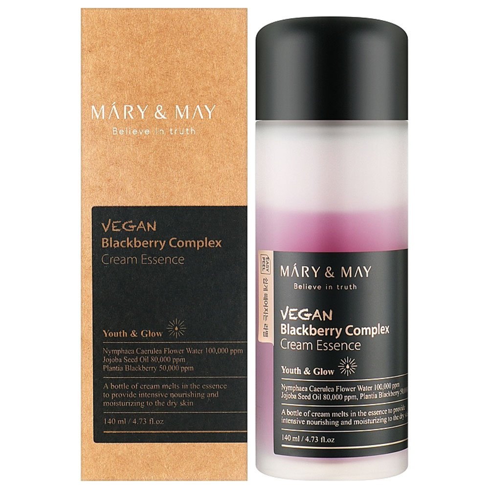 کرم اسنس آبرسان و روشن کننده کمپلکس بلک بری مری اند می Mary & May Vegan Blackberry Complex Cream Essence کرم اسنس آبرسان و روشن کننده کمپلکس بلک بری مری اند می Mary & May Vegan Blackberry Complex Cream Essence - تصویر 1