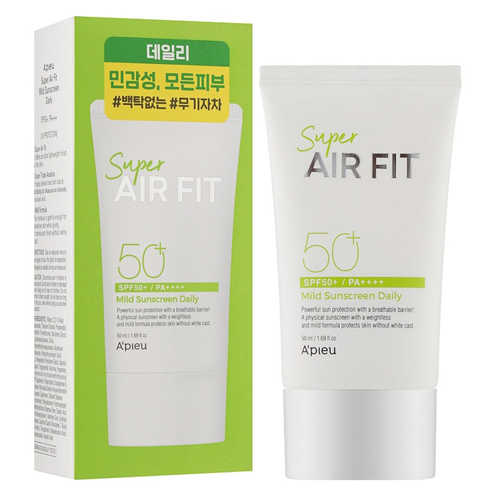 ضد آفتاب فیزیکی سوپر ایر فیت اپیو Apieu Super Air Fit Mild Sunscreen Daily Ex ضد آفتاب فیزیکی سوپر ایر فیت اپیو Apieu Super Air Fit Mild Sunscreen Daily Ex - تصویر 1