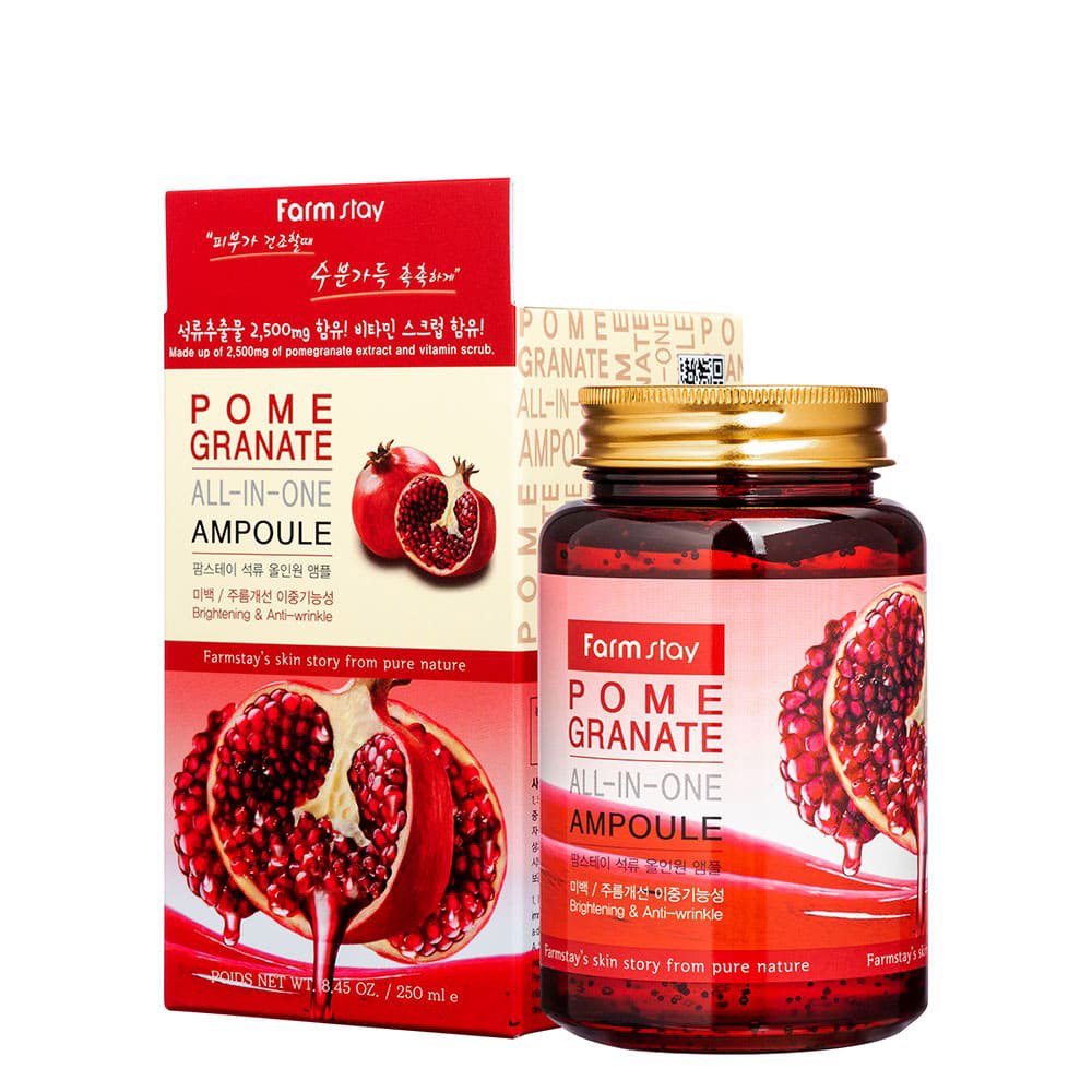 آمپول چند کاره روشن کننده ضد چروک آنتی اکسیدان انار فارم استی Farm Stay Pomegranate All In One Ampoule 250ml آمپول چند کاره روشن کننده ضد چروک آنتی اکسیدان انار فارم استی Farm Stay Pomegranate All In One Ampoule 250ml - تصویر 1
