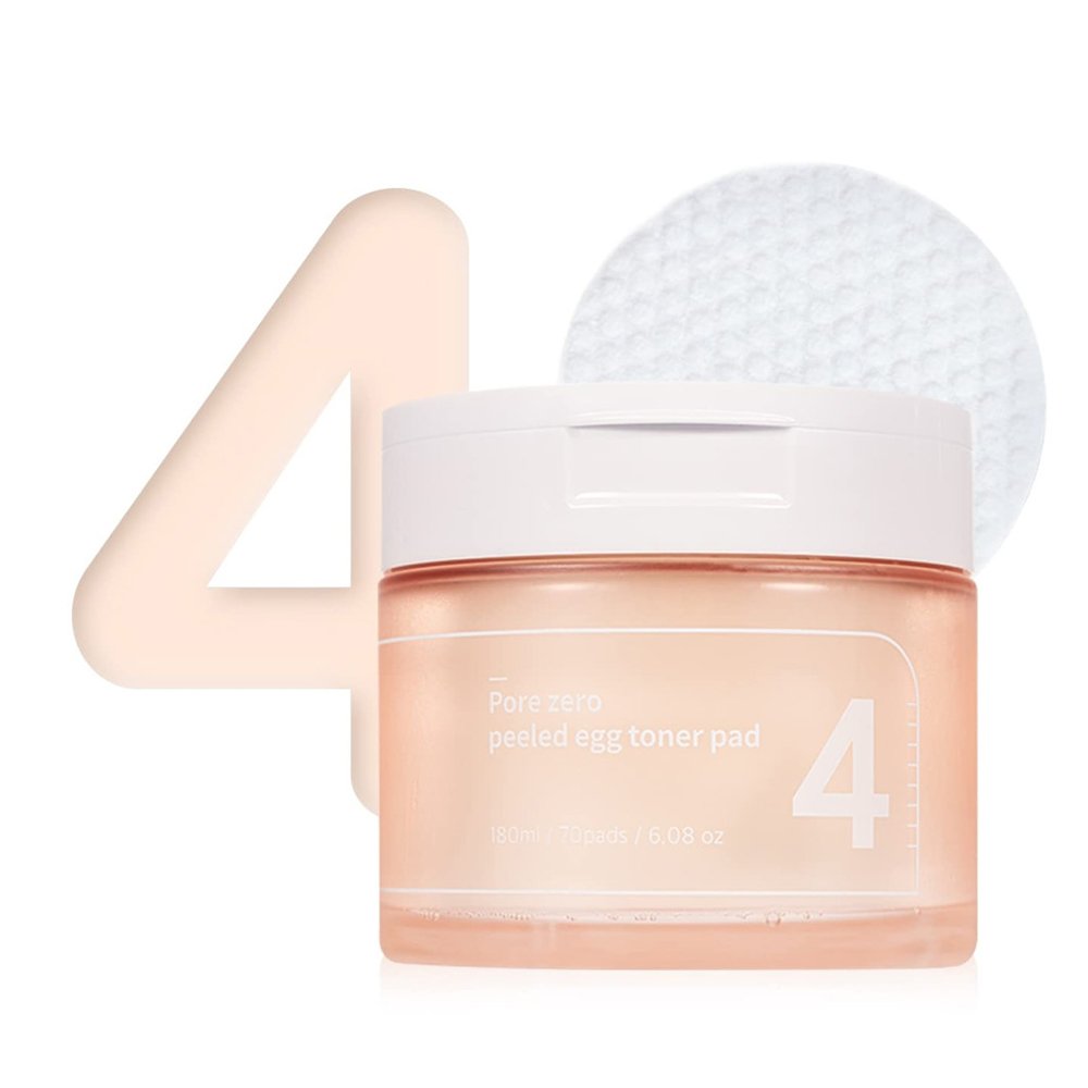 پد تونر شماره 4 نامبوزین لایه بردار و کنترل منافذ پوست Numbuzin No.4 Pore Zero Peeled Egg Toner Pad پد تونر شماره 4 نامبوزین لایه بردار و کنترل منافذ پوست Numbuzin No.4 Pore Zero Peeled Egg Toner Pad - تصویر 1